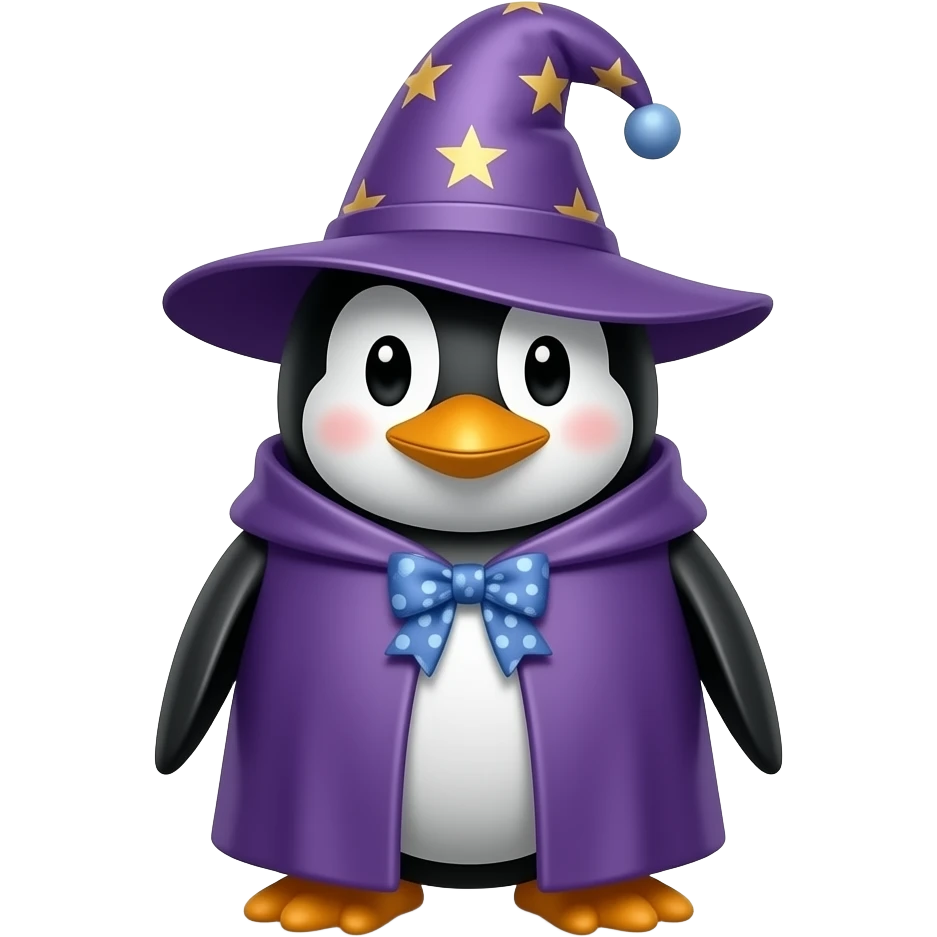 Penguin Wizard emoji