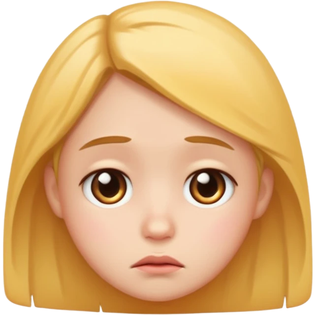 Sad cute face emoji