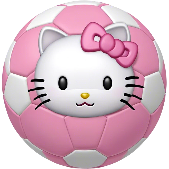 Soccor Ball Hello Kitty  emoji