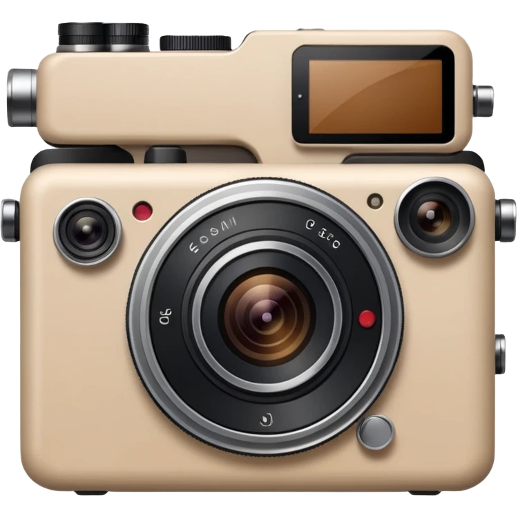 Appareil photo beige  moderne  emoji