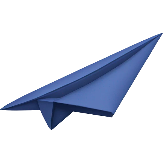 indigo paper plane emoji