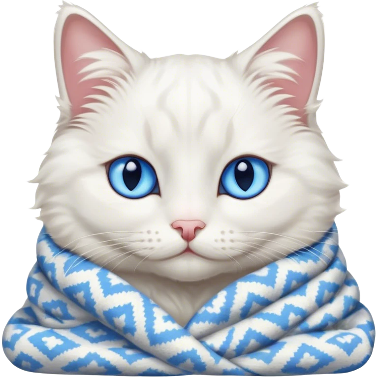 Pretty Cat tucked in bed emoji