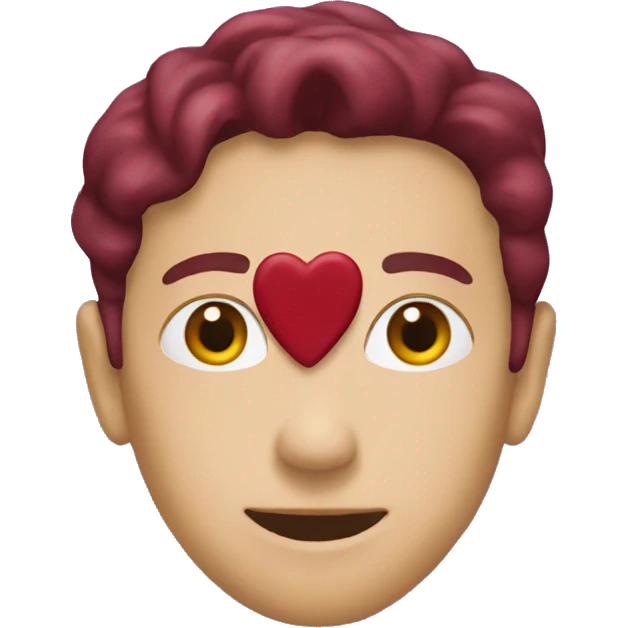 A burgundy heart emoji