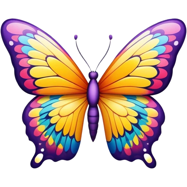 Butterfly around emoji