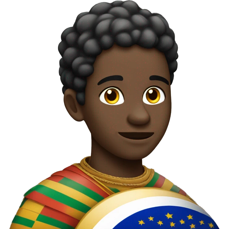continente de africa con un circulo de estrellas europeas emoji