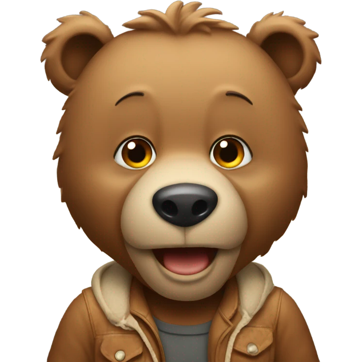 Bear live his son  emoji
