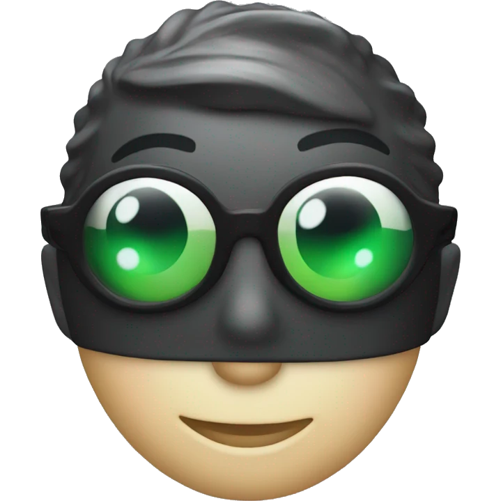 Gant latex noir emoji