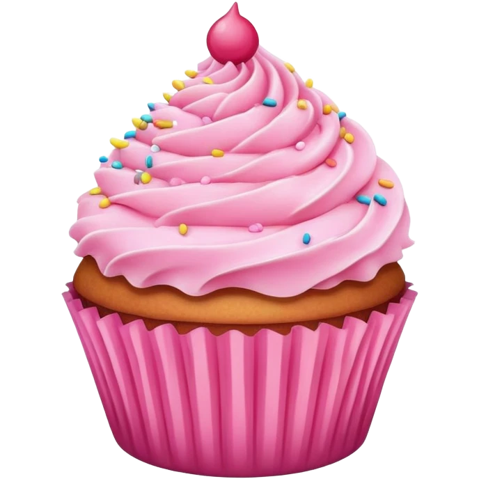 cupcake with pink icing emoji