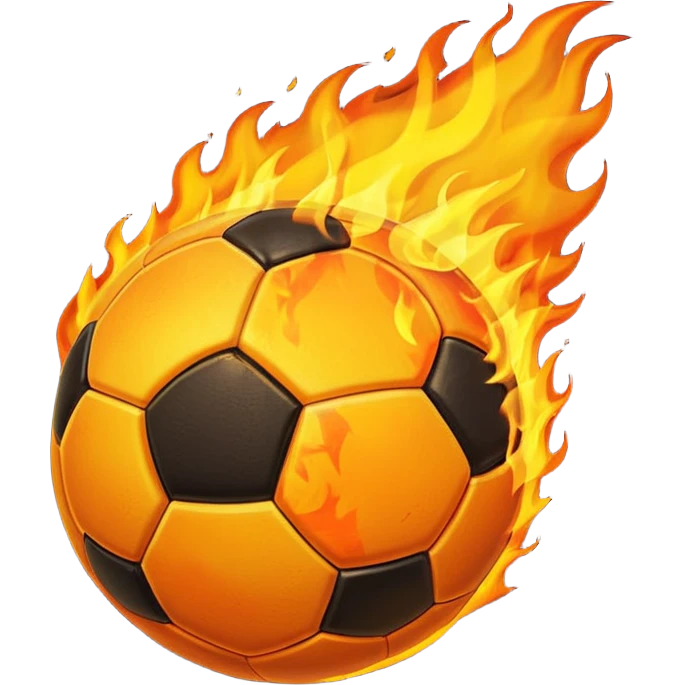 Soccer ball on fire  emoji