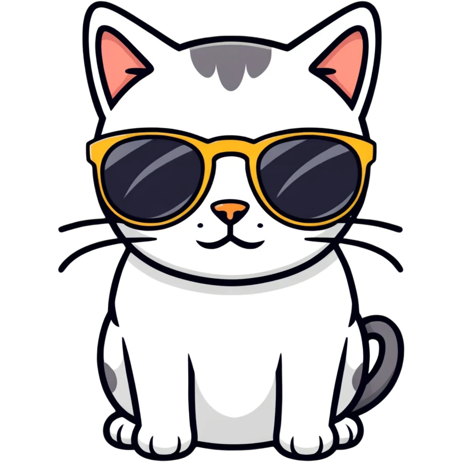 Cat with sunglasses emoji