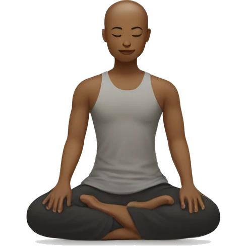 happy zen genderless meditation position emoji