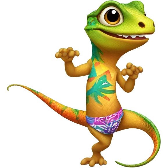 Lizard in bikini emoji