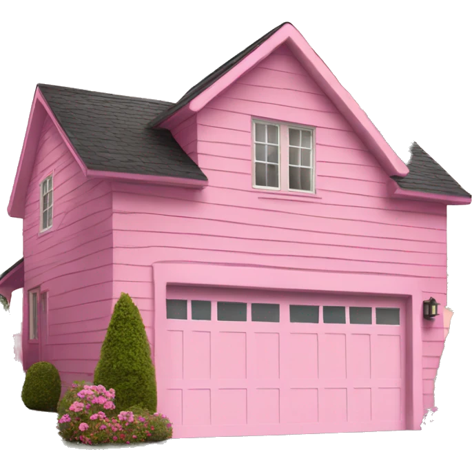Pink home with garage  emoji