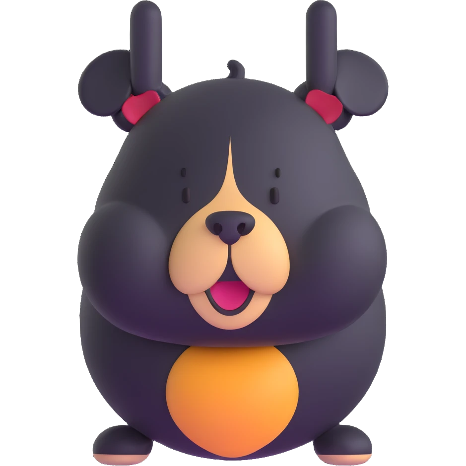 character named Bunty, friendly and round emoji