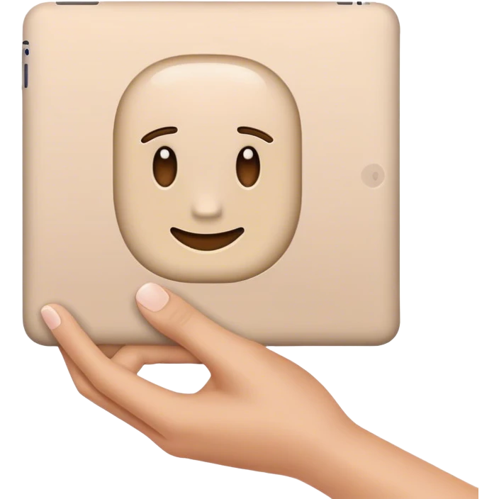 hand using ipad emoji