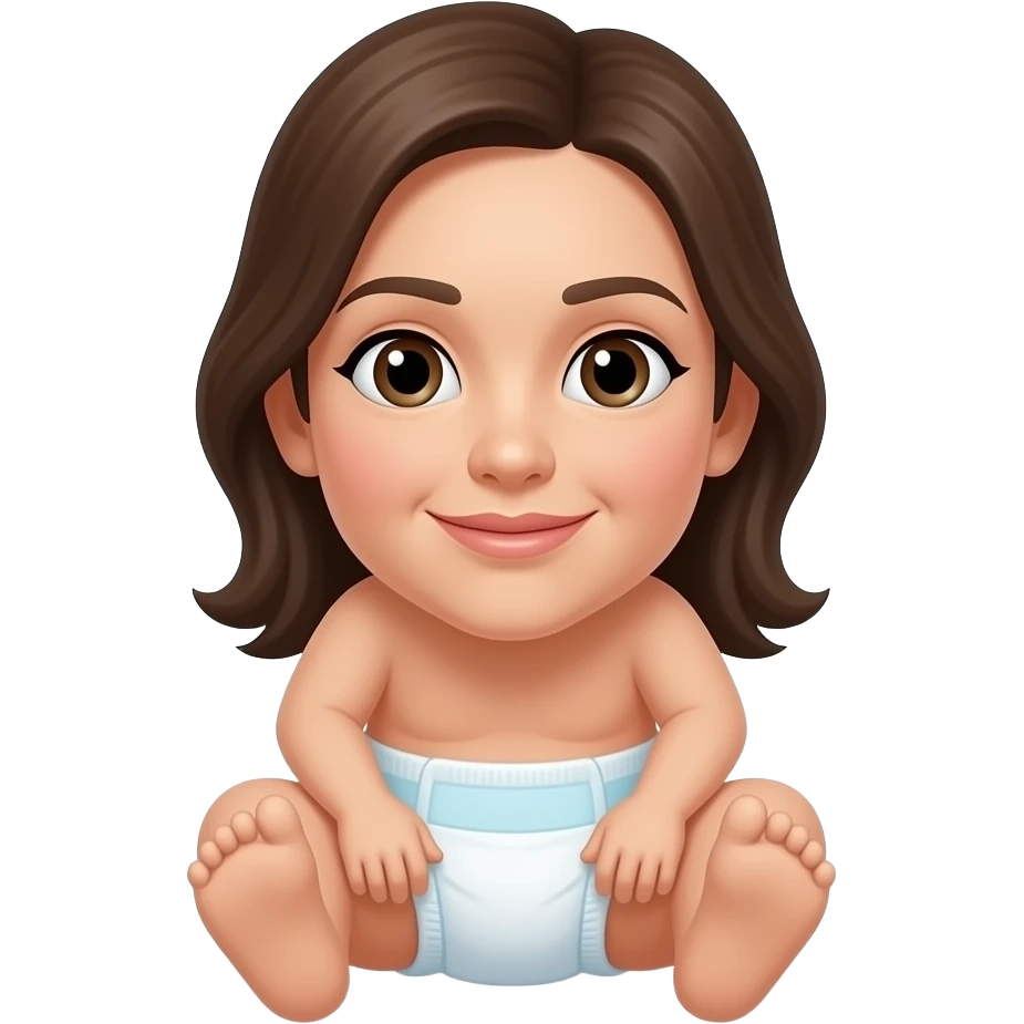 Adult female wearing a diaper emoji