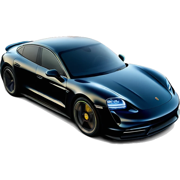 A Porsche taycan full image with fire coming out of the back  emoji
