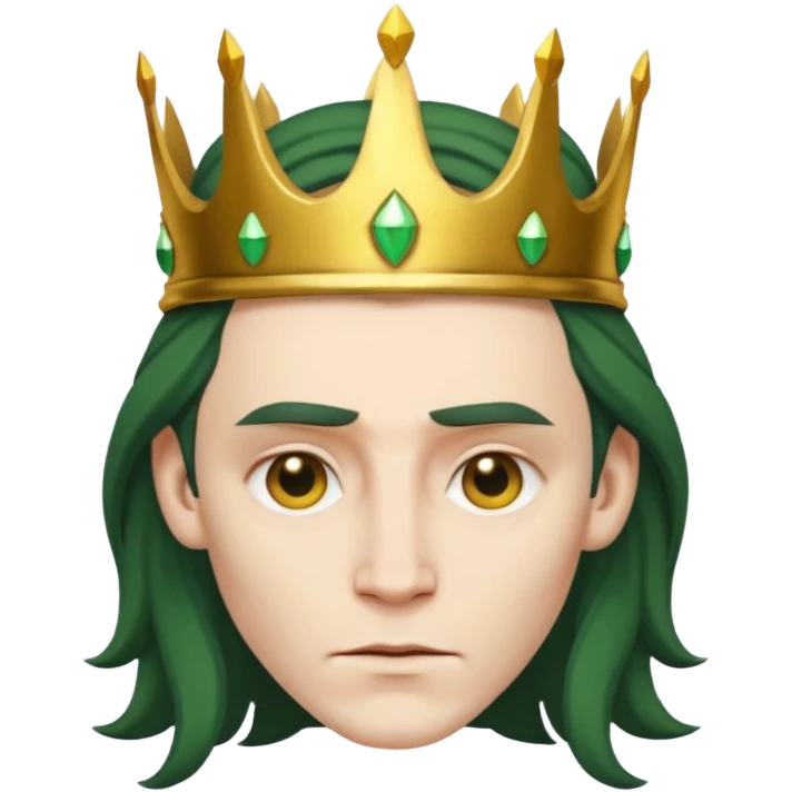 Loki with his golden crown emoji