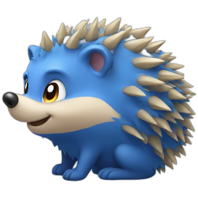 blue hedgehog emoji