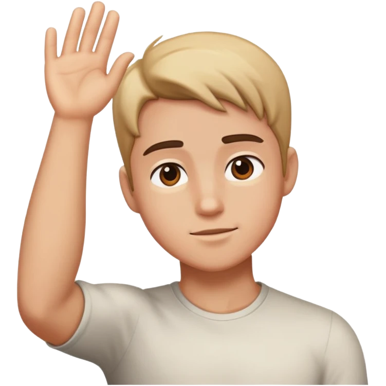 looking down arm raised emoji