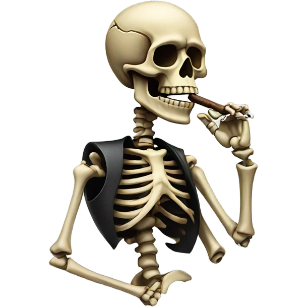 Skeleton smoking a cigar emoji