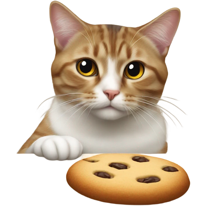 a cat eating a cookie emoji