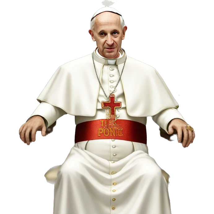 Pope shooting up emoji