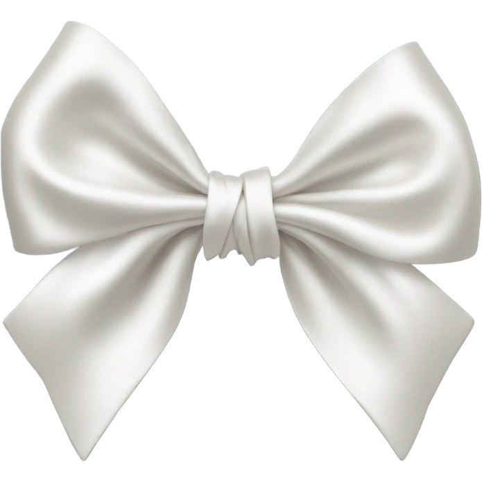 white satin bow emoji