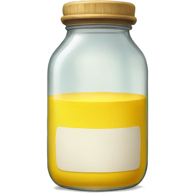 Jar with yellow liquid  emoji