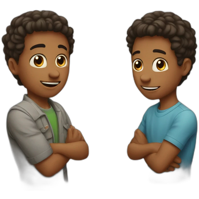 Two brothers meet emoji