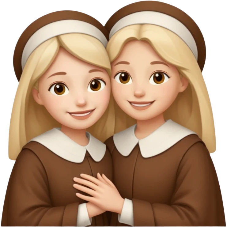 Hugging one carmelitan sister and one woman  emoji