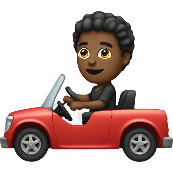 Black person driving  emoji