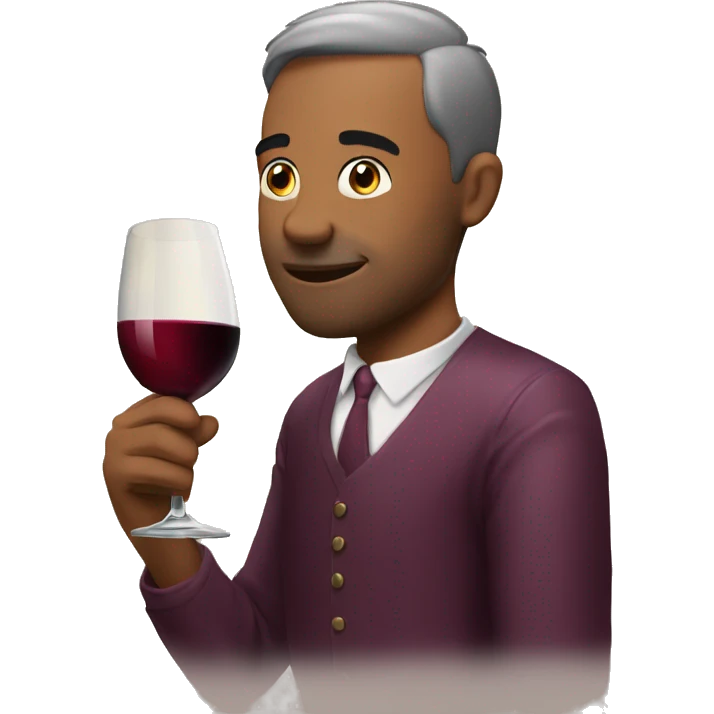 Man drnking wine  emoji