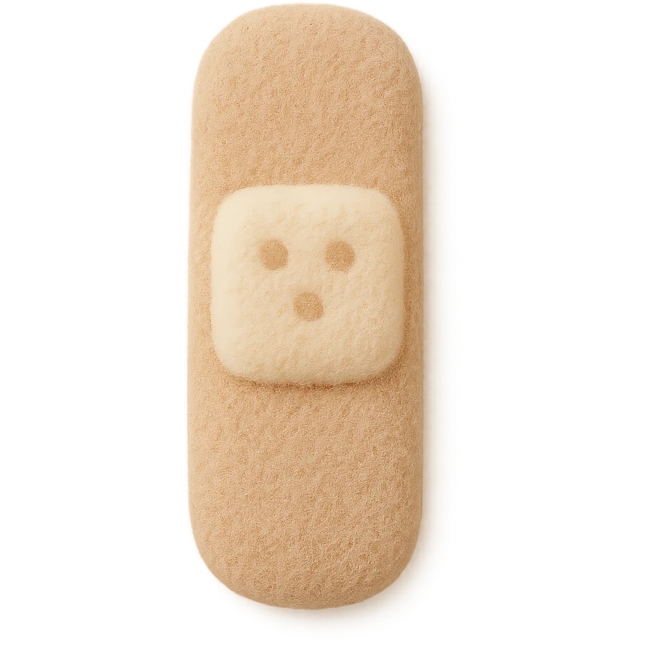 bandage, fluffy, fuzzy texture, adorable emoji
