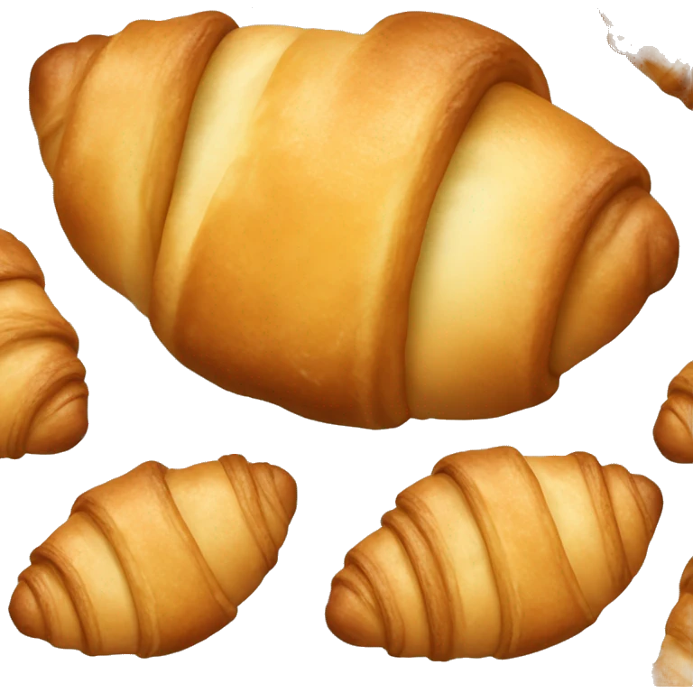 Croissant with light white bow emoji