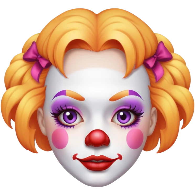 Pale princess in clown makeup emoji