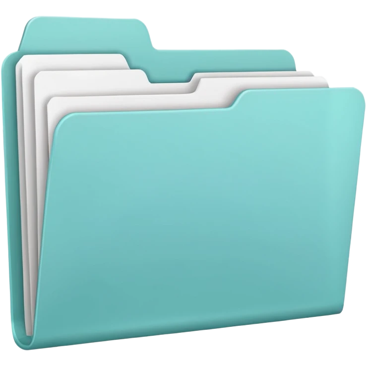 mint blue file folder emoji