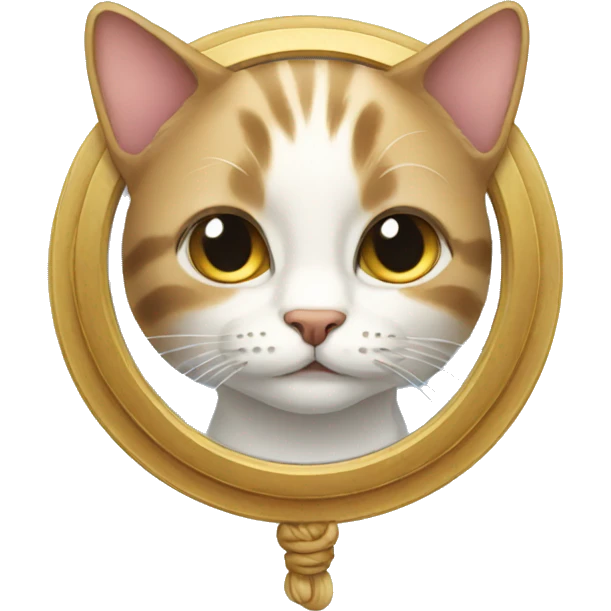 Cat using mirror emoji