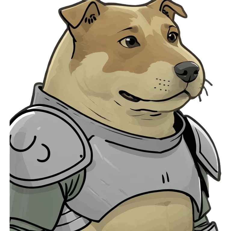 dog in guts armor emoji