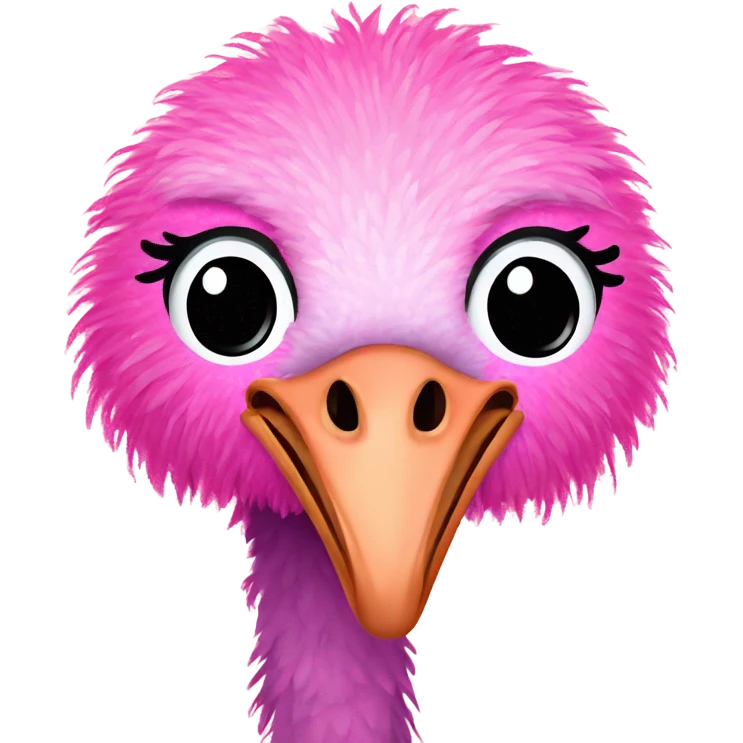 Pink ombre ostrich with glitter  emoji