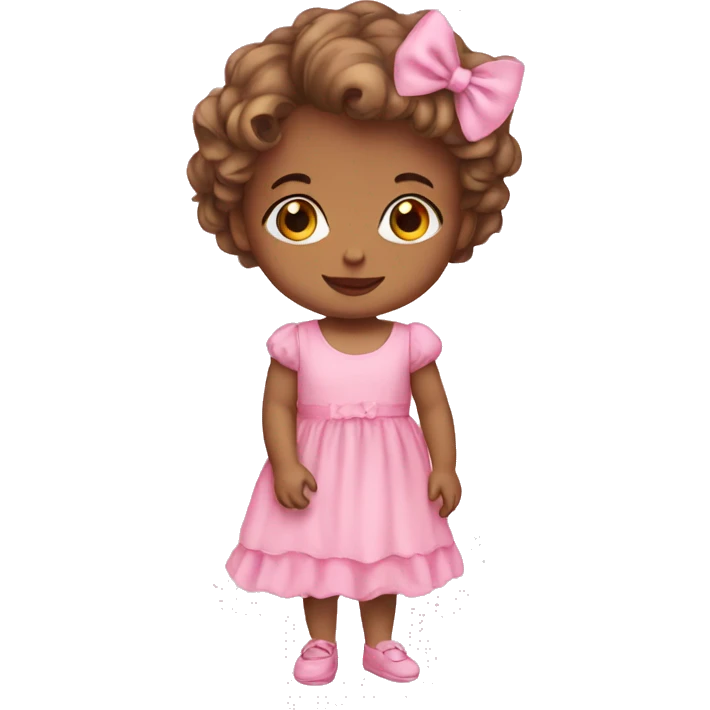  baby girl wearing pink dress emoji