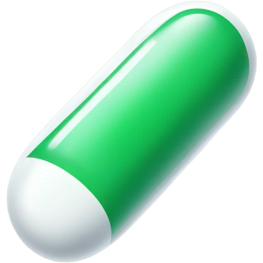Green and White Medicine Pill emoji