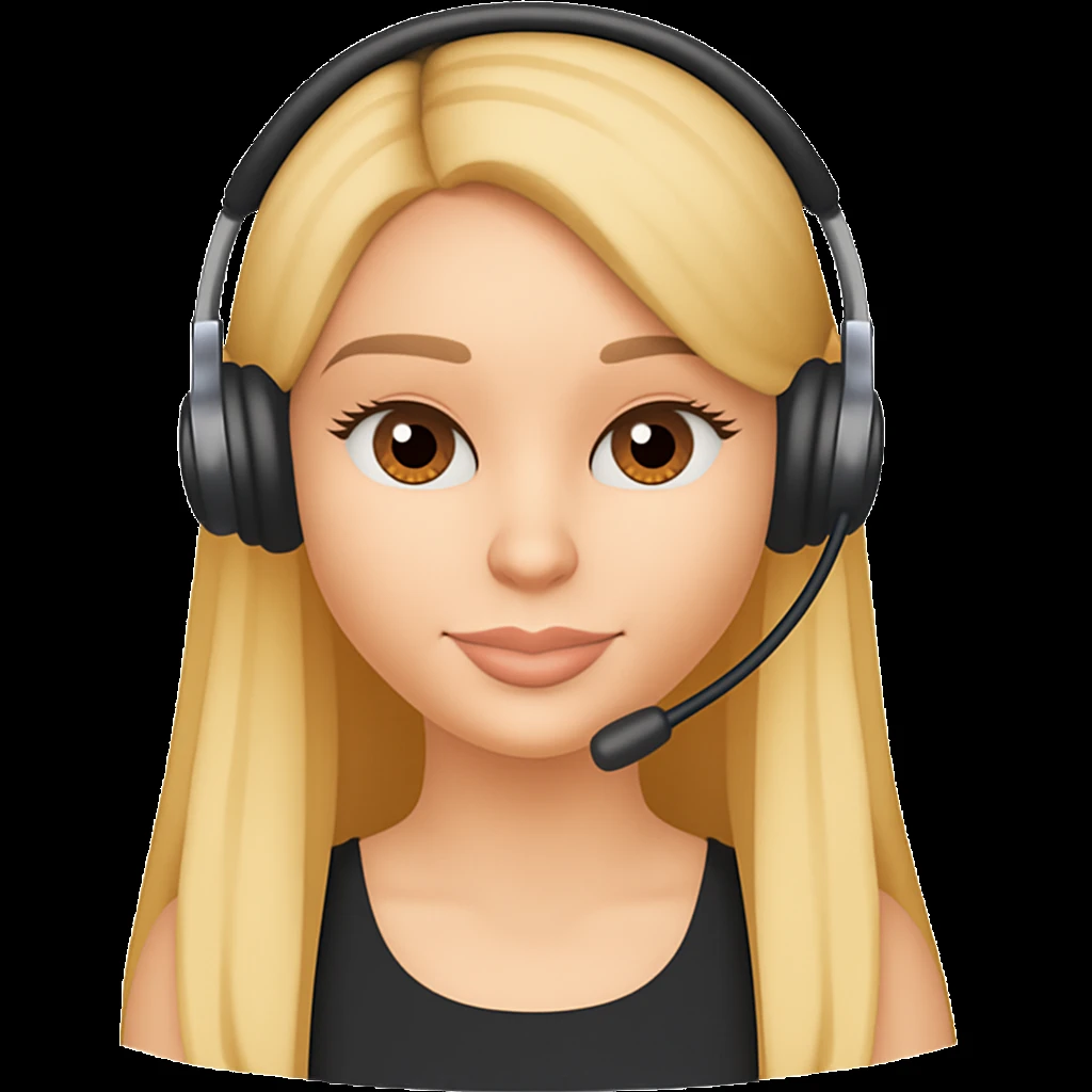 Make her hair much longer in the style of emoji (apple style emojis). Keep the emoji style look consistent. emoji