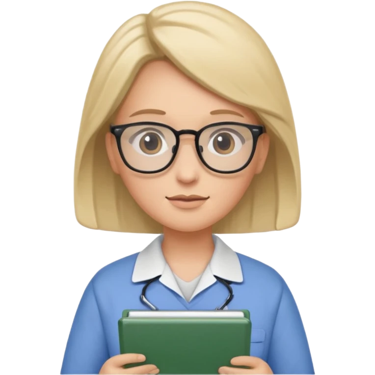 psychiatrist or therapist, mental health professional with notebook emoji