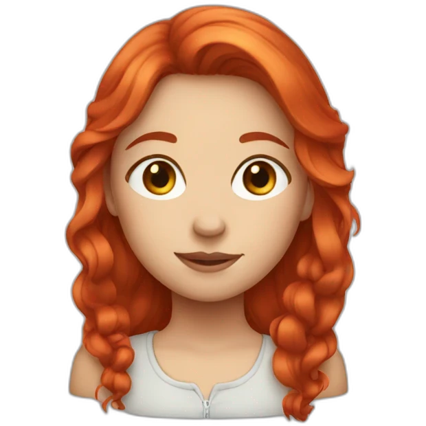 red hair girl emoji