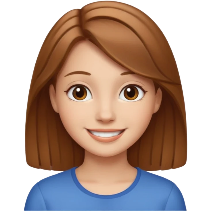 Emoji de chica con piel clara y cabello café claro emoji