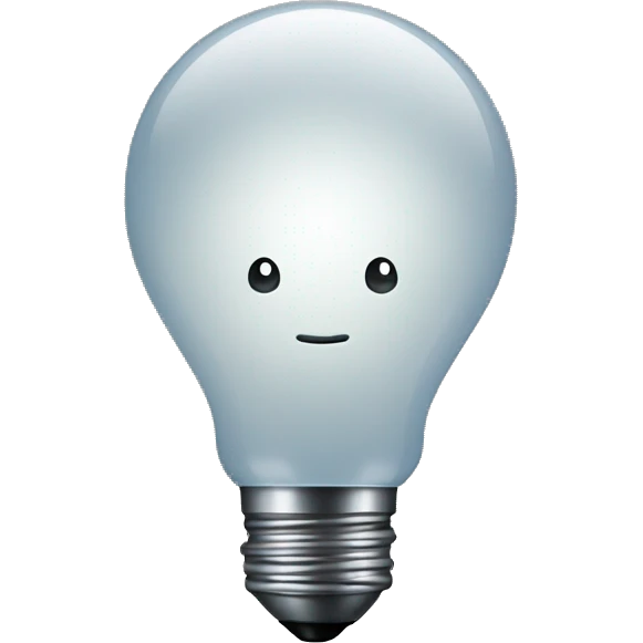 blushing lightbulb emoji