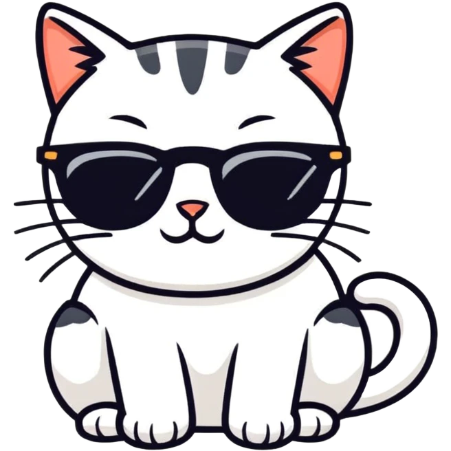 Cat with sunglasses emoji