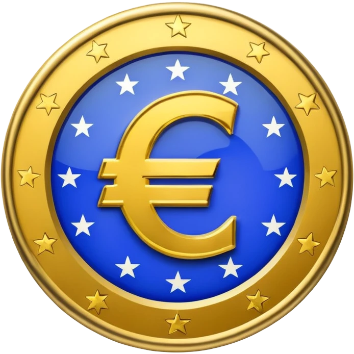 Electronic chip euro sign  emoji