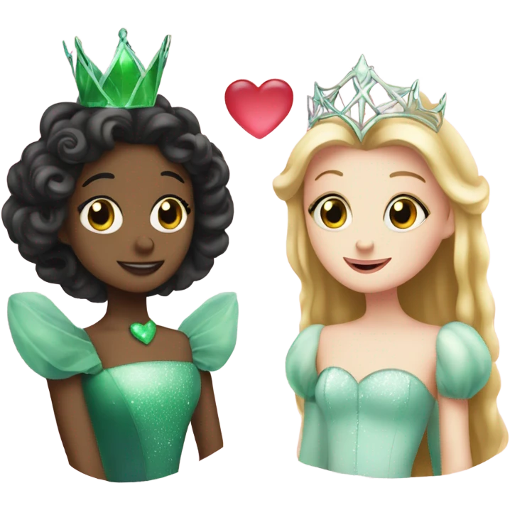 Glinda and Elphiba as hearts emoji
